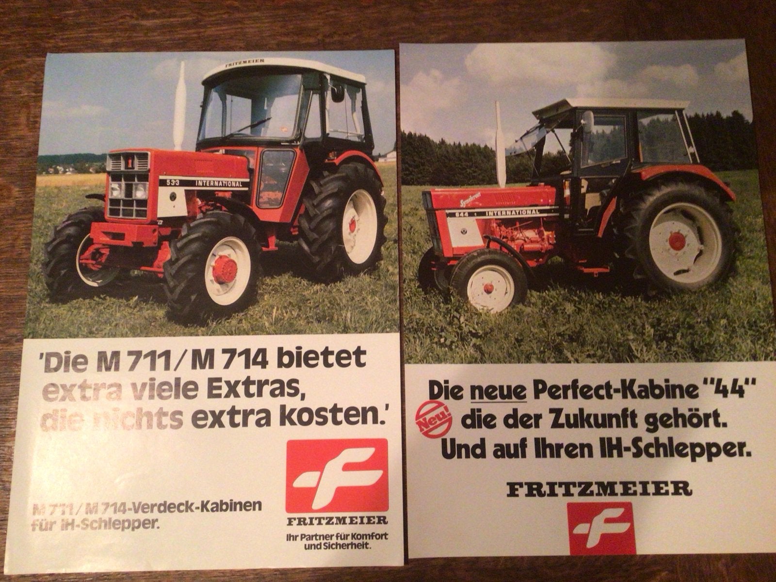 2 Fritzmeier cabine folders voor IH-tractorem, Ophalen of Verzenden