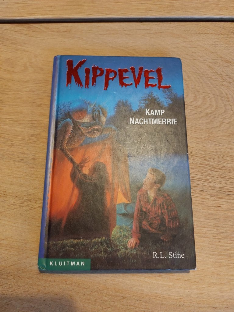 Kippevel junior boek: Kamp Nachtmerrie - R.L. Stine, Boeken, Ophalen of Verzenden, Zo goed als nieuw, R.L. Stine, Fictie