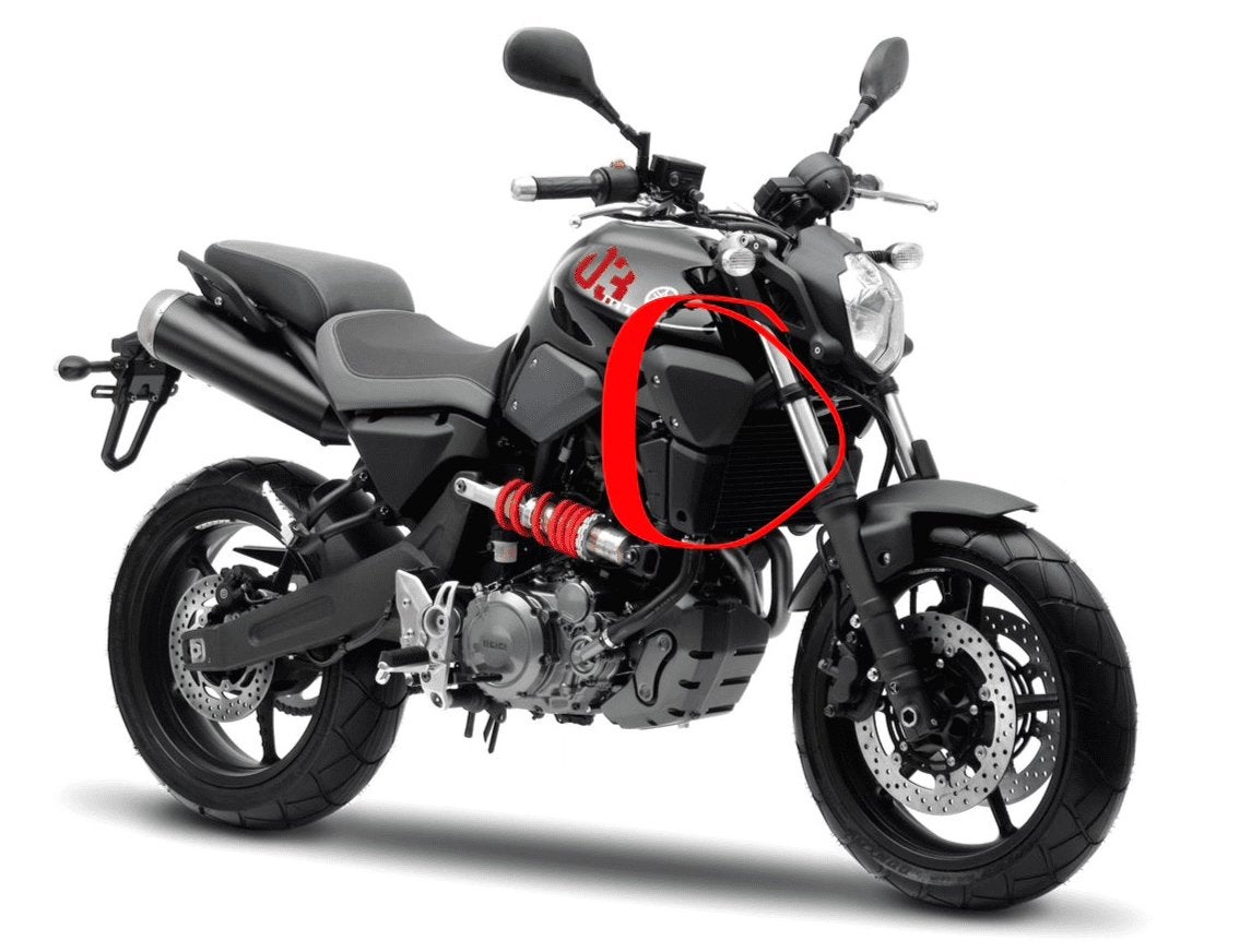 Custom 3D-Geprinte Yamaha MT-03 660 Radiator kapjes - 4stuks, Motoren, Onderdelen | Overige, Ophalen of Verzenden, Gebruikt