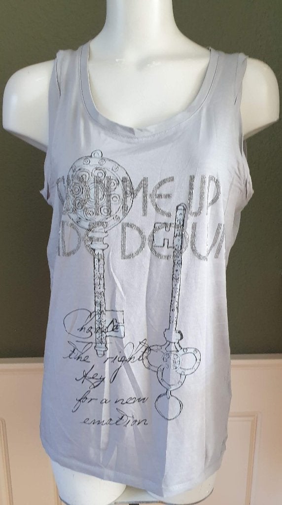 Margittes nette grijze top shirt mt 42 L, Verzenden, Maat 42/44 (L), Margittes, Zo goed als nieuw
