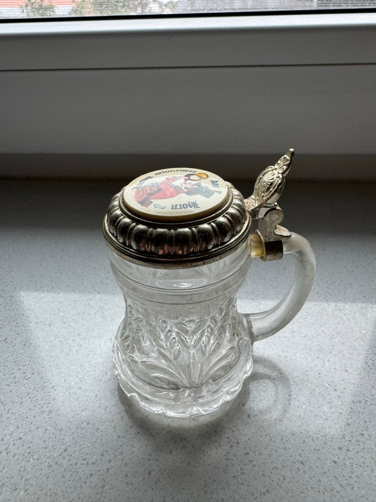 Miniatuur Bierpul met Scharnierend Deksel - Made in W-German, Ophalen of Verzenden, Zo goed als nieuw
