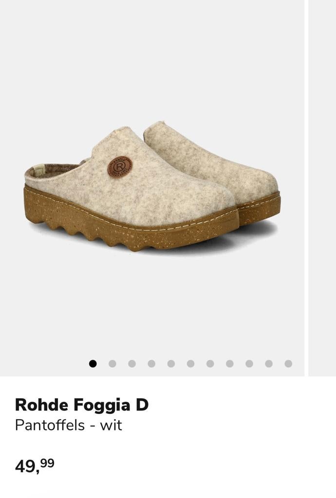 Rohde Pantoffels Maat 37 - Zo goed als nieuw, Ophalen of Verzenden, Zo goed als nieuw, Pantoffels of Sloffen