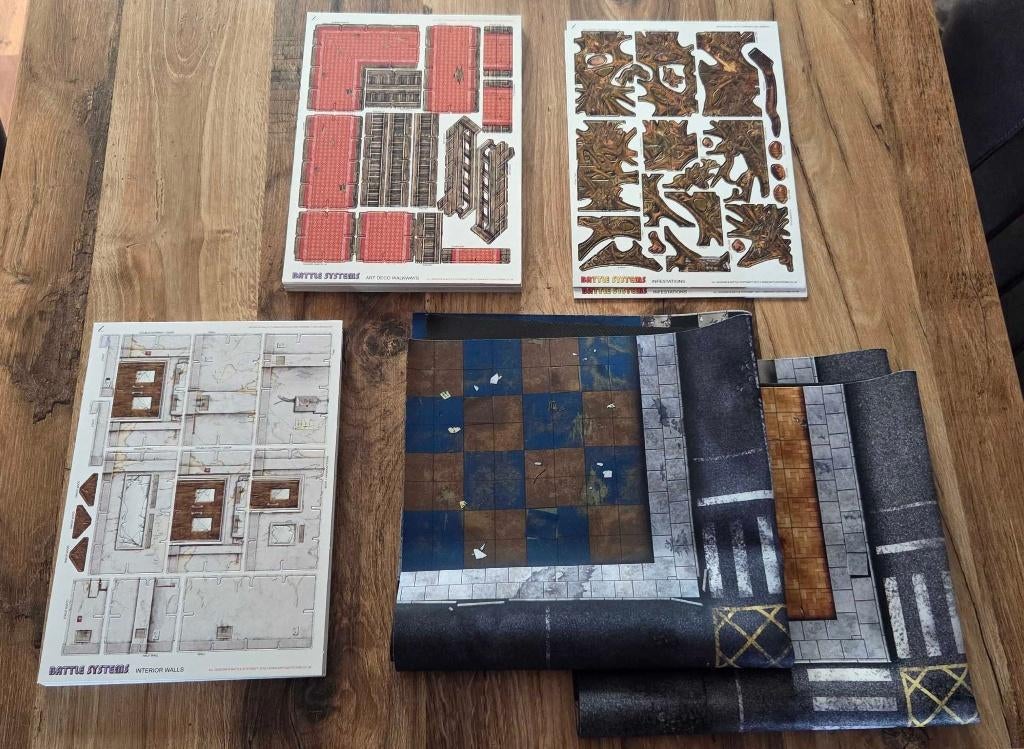 Battlesystems terrein pakket (En matten), Ophalen of Verzenden, Geverfd, Toebehoren, Nieuw