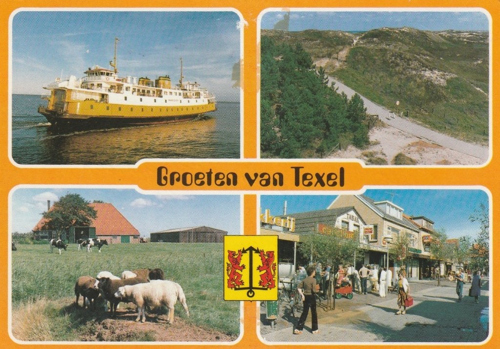 TEXEL Veerboot Schapen Duin Winkels Groeten, Verzenden, 1980 tot heden, Gelopen, Waddeneilanden