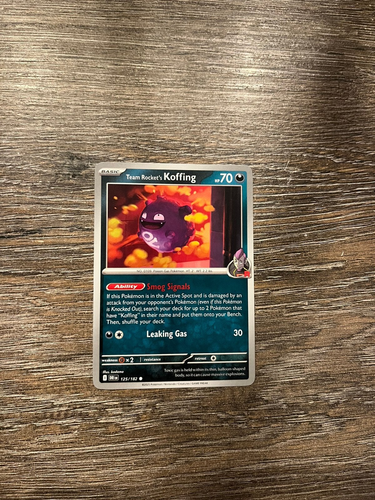 Team Rocket’s Koffing DRI 125/182, Ophalen of Verzenden, Zo goed als nieuw