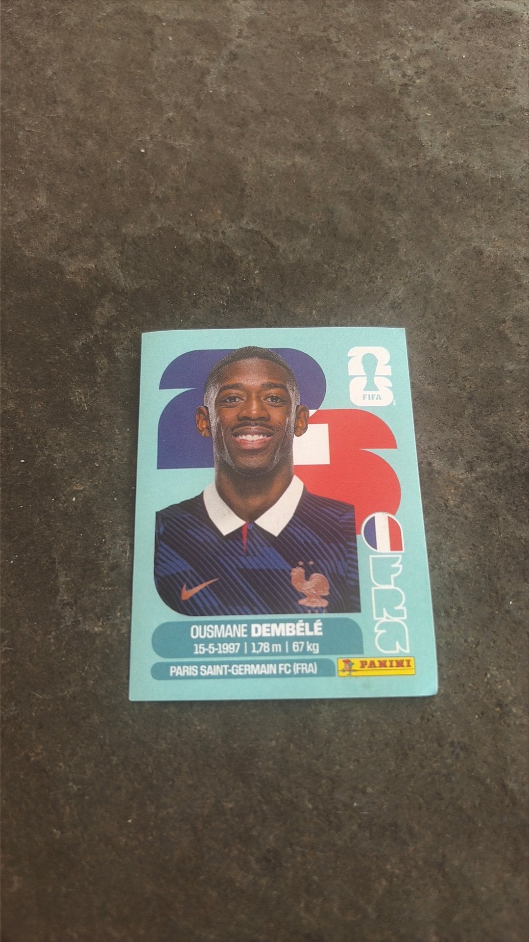 Dembele panini wk sticker, Hobby en Vrije tijd, Stickers en Plaatjes, Verzenden, Nieuw, Sticker