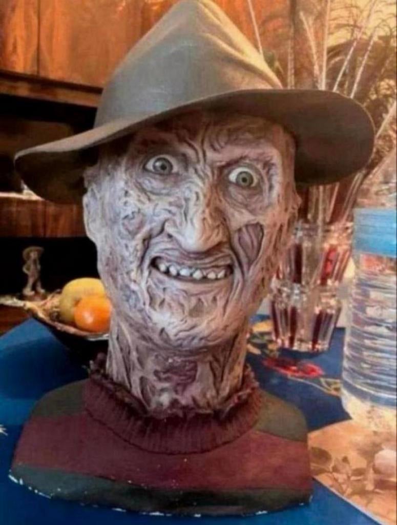 Levensgrote buste Freddy Krueger, Ophalen of Verzenden, Gebruikt
