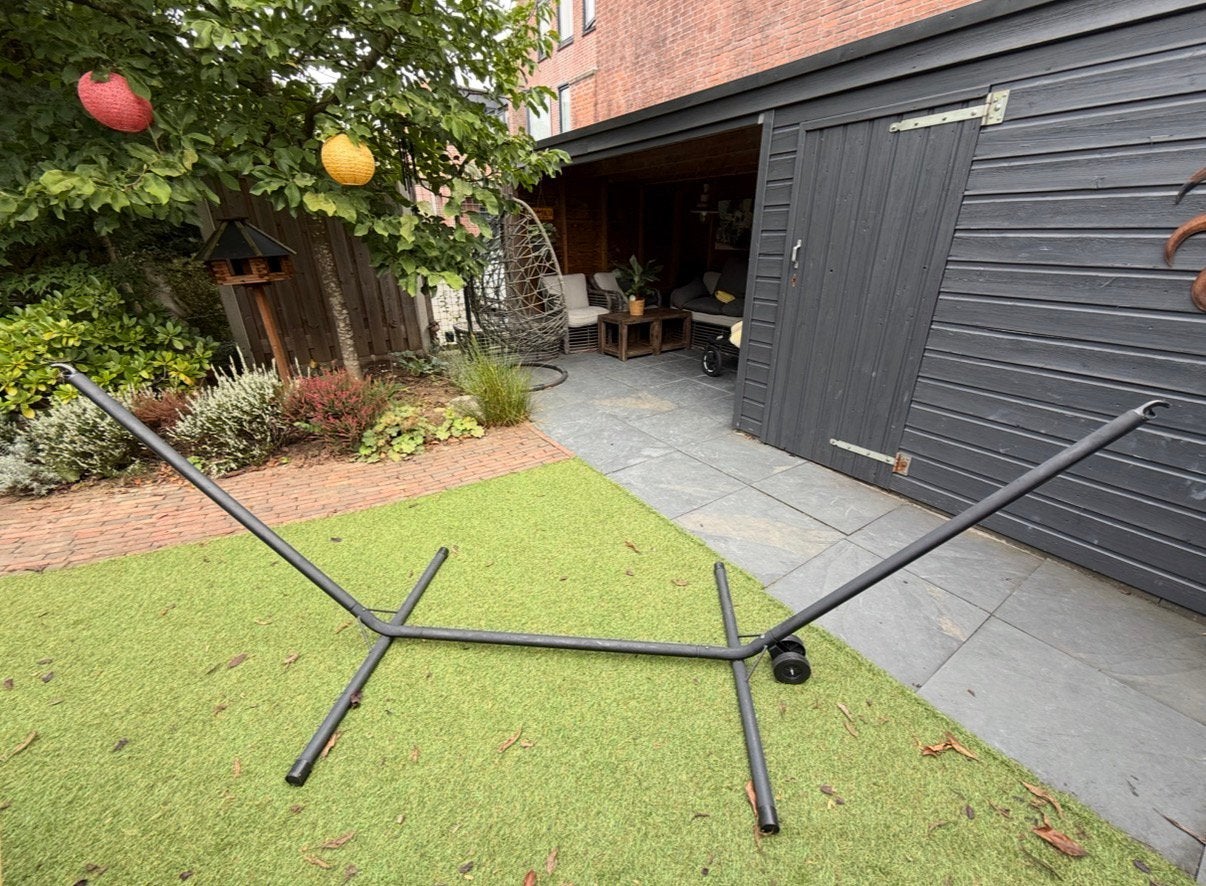 Standaard hangmat incl. hangmat, Tuin en Terras, Ophalen, Gebruikt