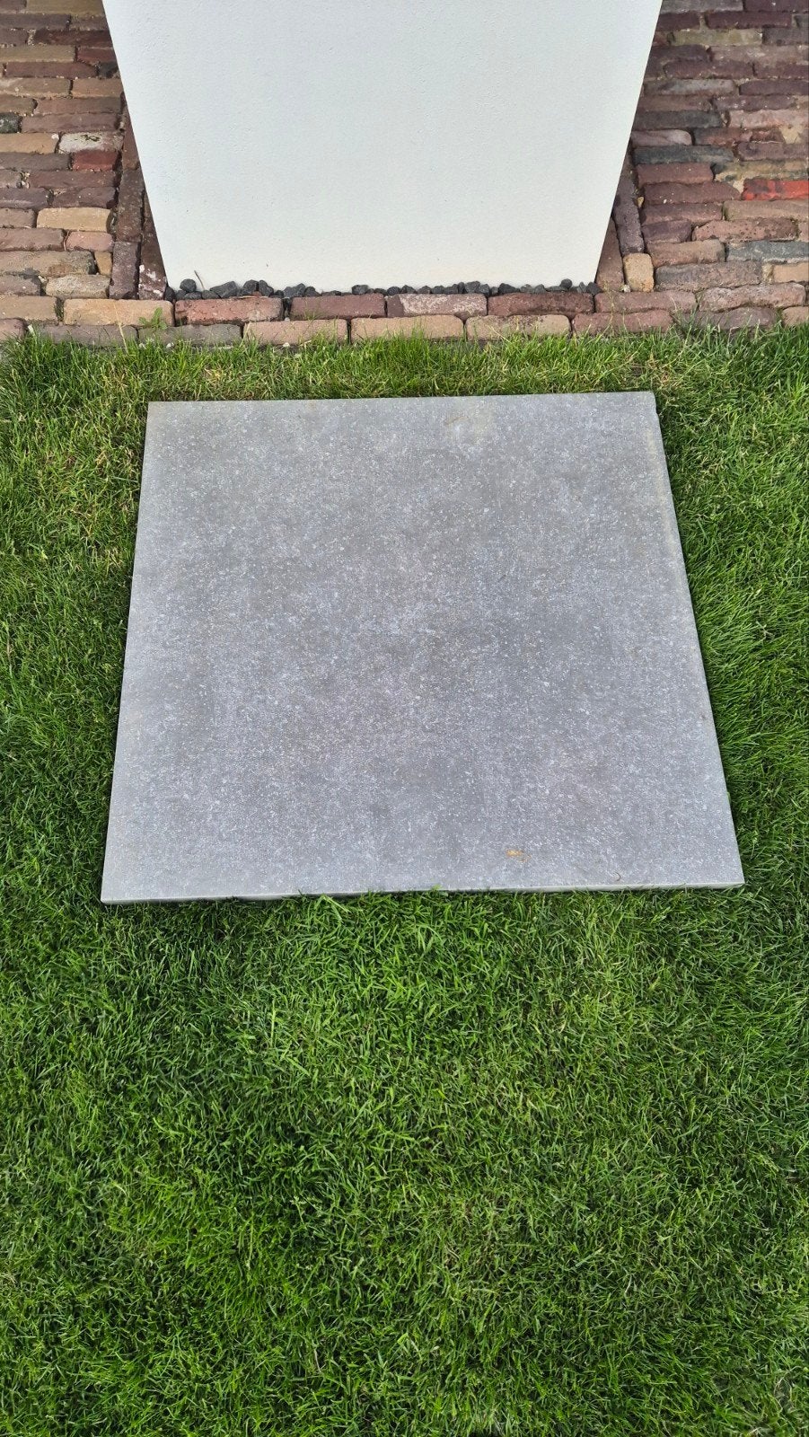 Grijze terrastegel, 100x100×3 keramiek, Tuin en Terras, Tegels en Klinkers, Ophalen, Gebruikt, Minder dan 5 m², Beton