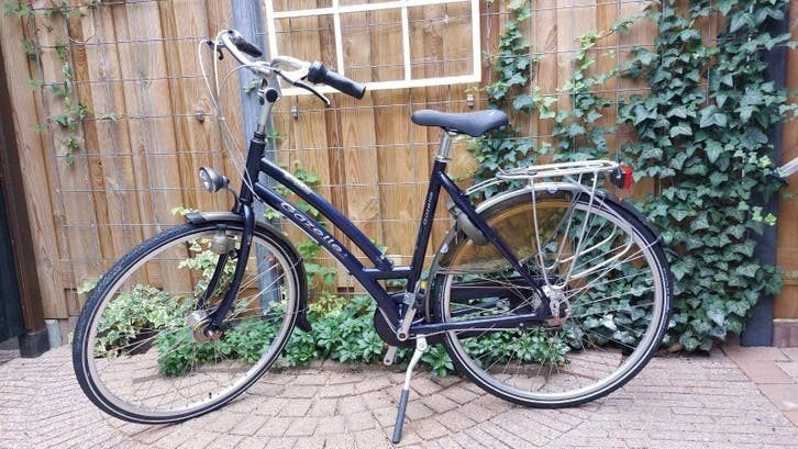 Damesfiets Gazelle Davos framemaat 54 blauw, Fietsen en Brommers, Fietsen | Dames | Damesfietsen, Ophalen, 53 tot 56 cm, Versnellingen