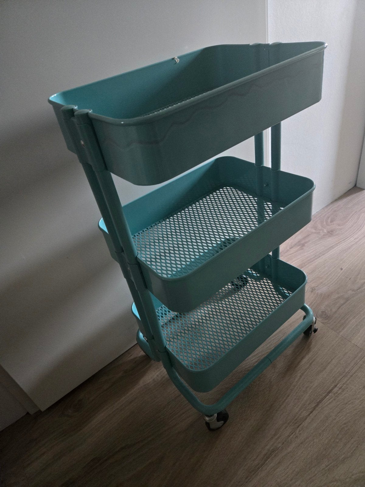 IKEA RÅSKOG Roltafel - Turquoise, Ophalen, Gebruikt, Blauw, Metaal
