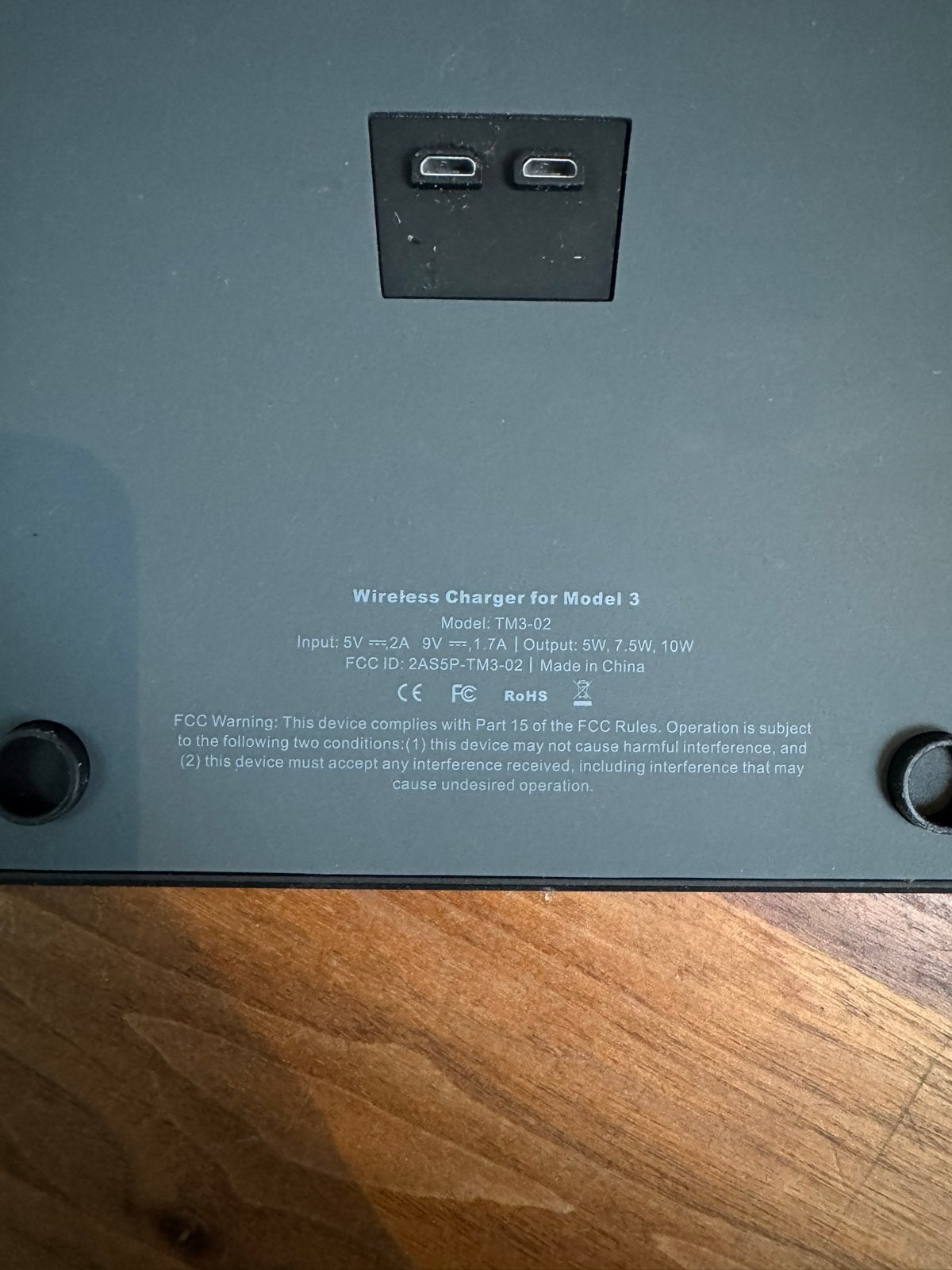 Draadloze oplader voor Tesla Model 3 (2 telefoons), Auto diversen, Ophalen of Verzenden, Gebruikt