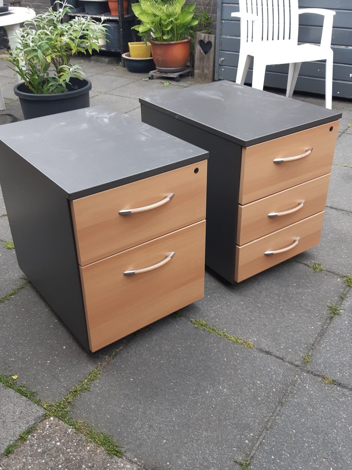 2 Verrijdbare ladenblokken, Huis en Inrichting, Ophalen, Gebruikt