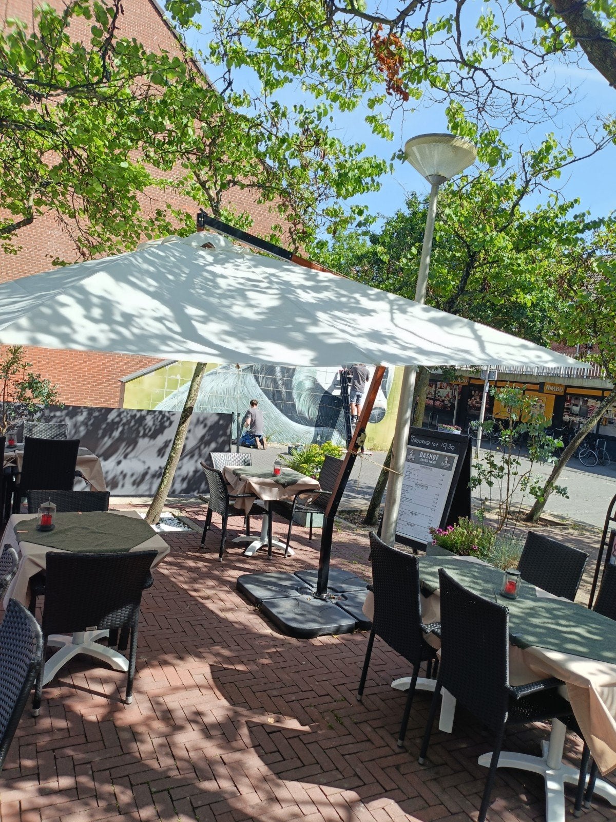 Grote zweefparasol voor terras of tuin, Ophalen, 3 tot 4 meter, Zweefparasol