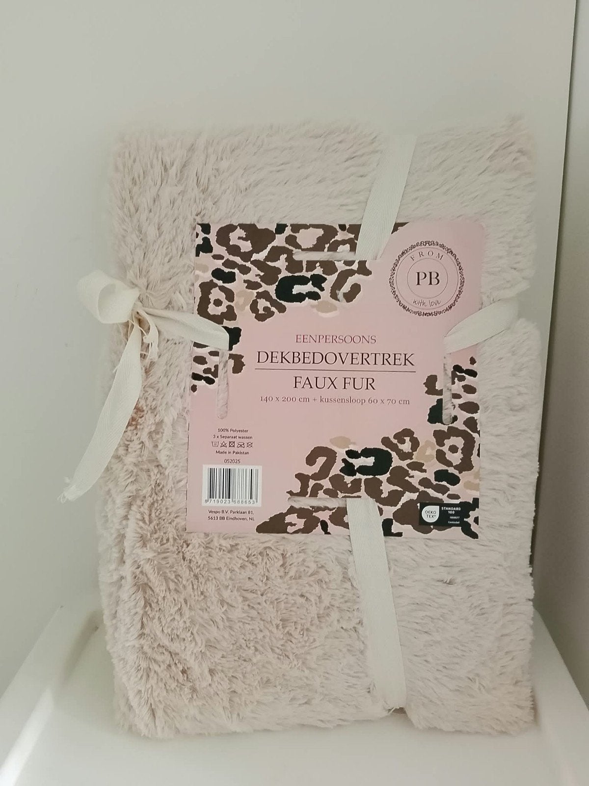 Nieuw Eenpersoons Dekbedovertrek Faux Fur, Eenpersoons, Beige, Dekbedovertrek, Nieuw