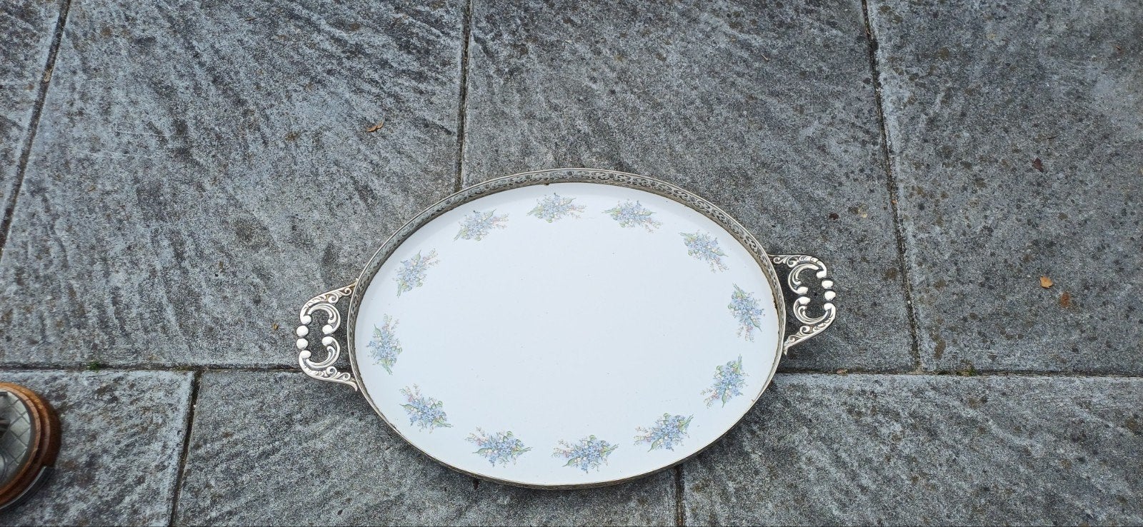 vintage ovale dienblad, Antiek en Kunst, Ophalen