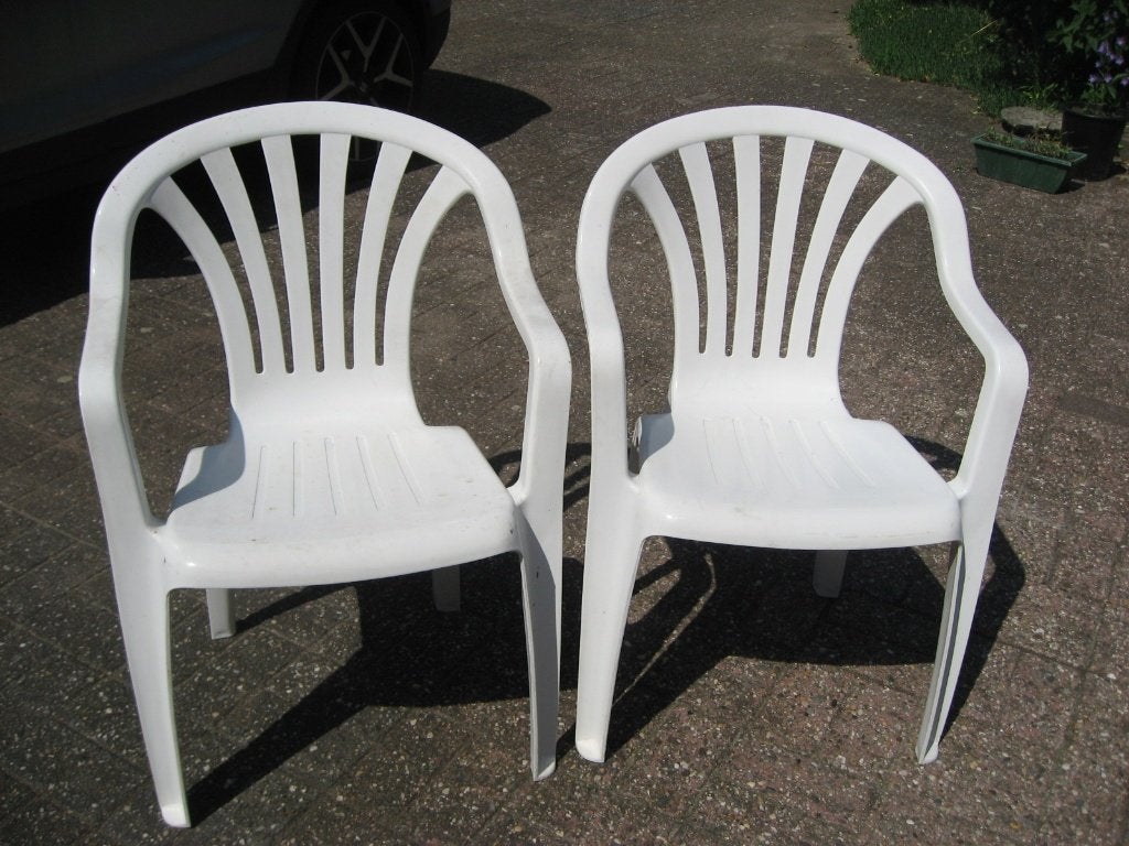 tuinstoelen  (kleinere), Tuin en Terras, Ophalen, Gebruikt, Kunststof, Stapelbaar