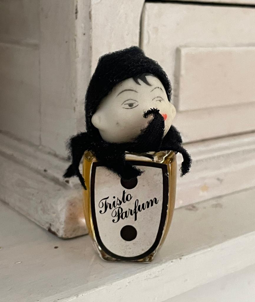 Brocante oud klein parfum flesje Tristo, Antiek en Kunst, Ophalen of Verzenden