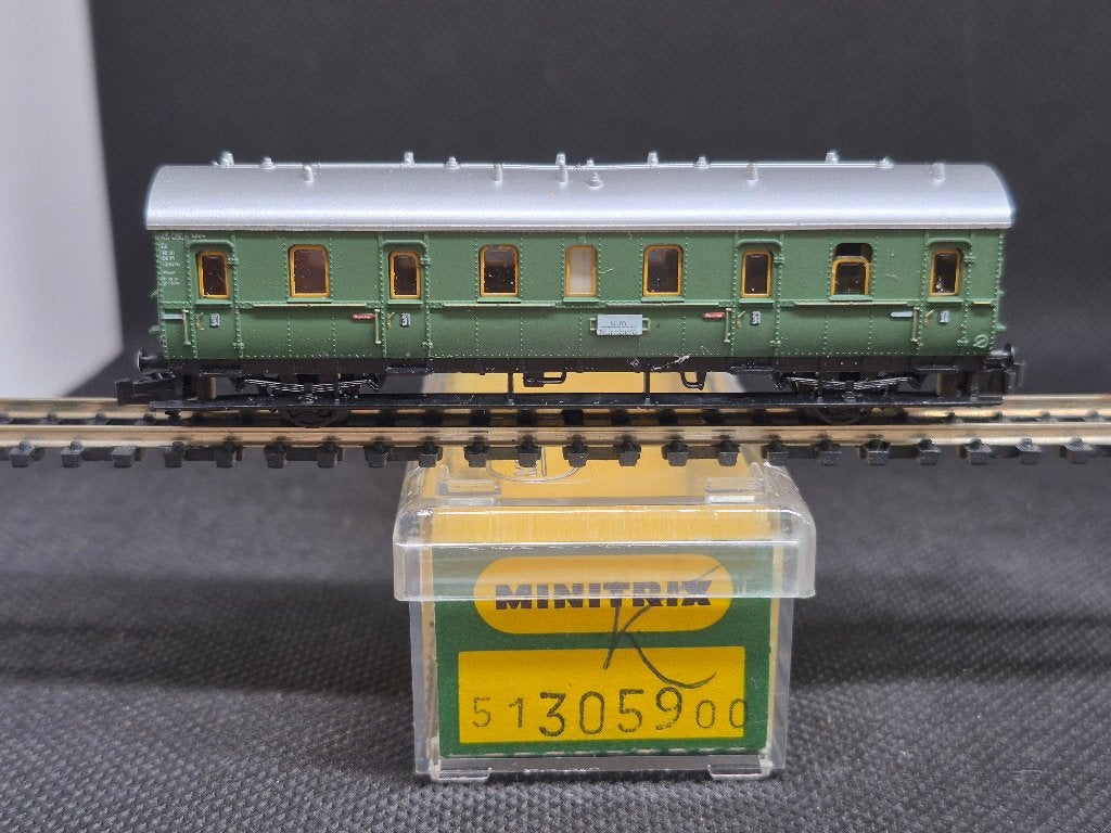 Minitrix 3059 - Coupérijtuig 3e kl. Cd-21b (16922), Gebruikt, Gelijkstroom, Trix, Wagon