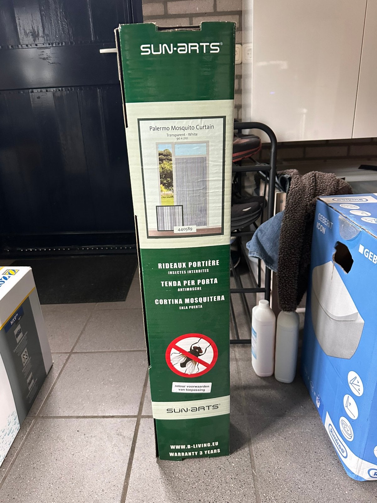 Vliegengordijn     Afmeting: 90 × 210 cm, Ophalen, Kunststof, Minder dan 50 watt, Nieuw