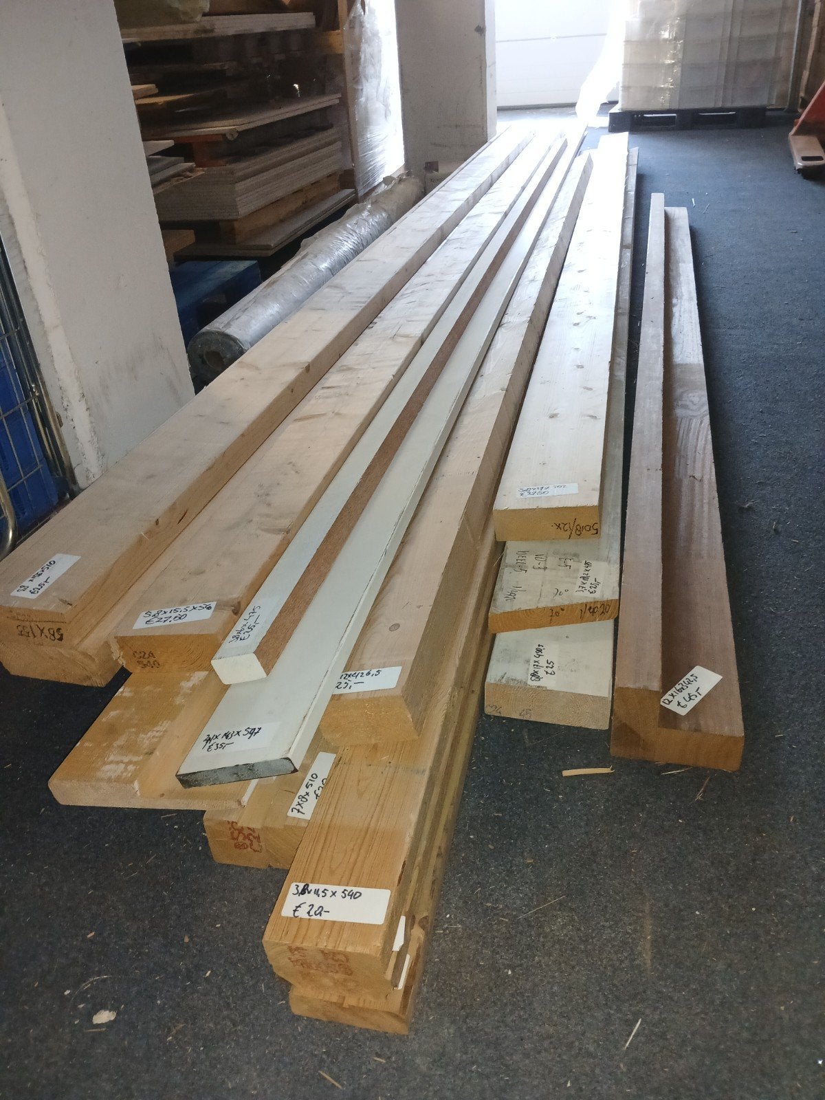 Diverse balken, profielen en planken (vuren en hardhout), Ophalen, Zo goed als nieuw, 250 cm of meer, Balken