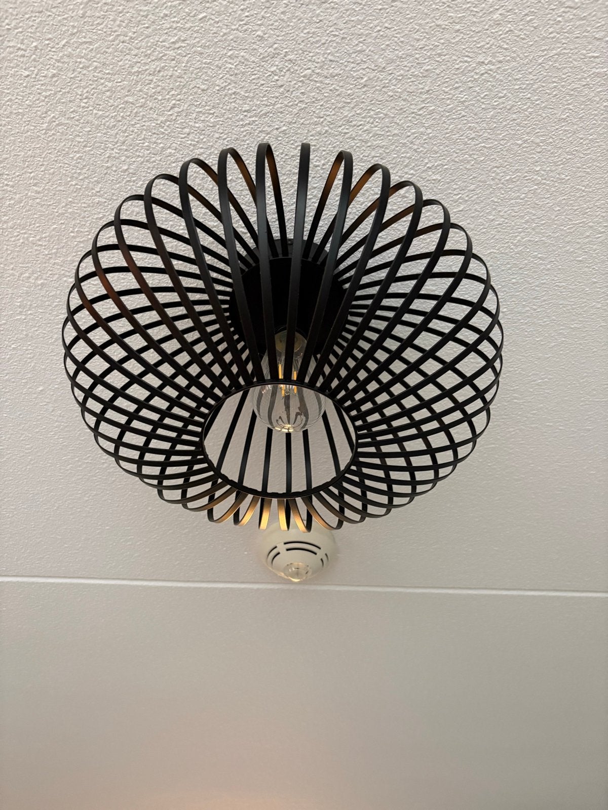 Moderne Zwarte Plafondlamp - Stijlvol Design, Huis en Inrichting, Modern, Zwart, Ophalen of Verzenden, Zo goed als nieuw