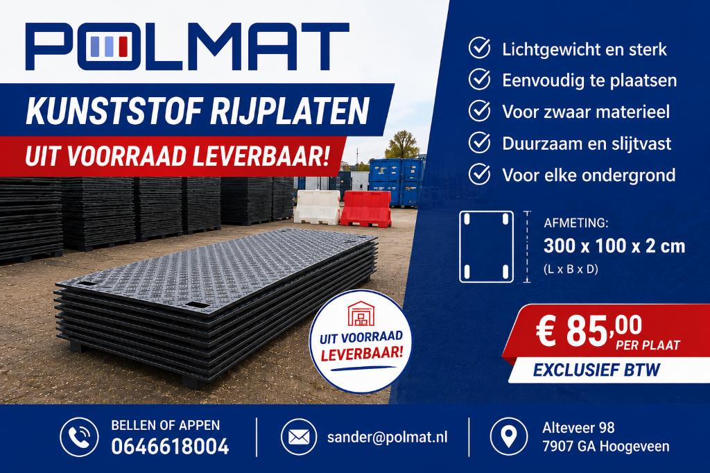 Kunststof rijplaten uit voorraad leverbaar in Hoogeveen, Ophalen of Verzenden
