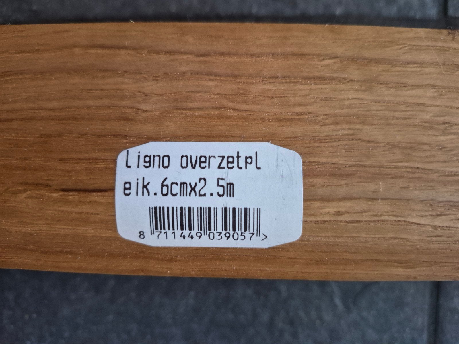 13 stuks Ligno Overzet Plinten Eiken 6cm x 2.5m en achterlat, Ophalen, Eiken, Nieuw, 250 cm of meer