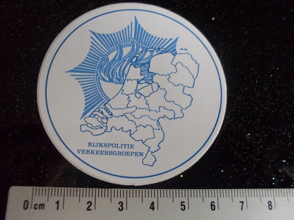 sticker rijkspolitie verkeersgroepen logo embleem politie, Verzenden, Zo goed als nieuw, Bedrijf of Vereniging