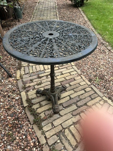 tuintafeltje rond, Ophalen, Gebruikt, Rond, Metaal