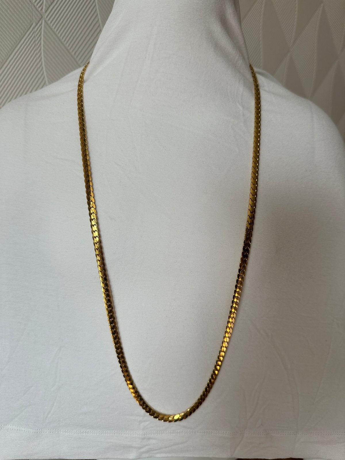 Vintage Vendome (Coro) Lange Schakelketting 78cm - Verguld, Sieraden, Tassen en Uiterlijk, Ophalen of Verzenden, Zo goed als nieuw