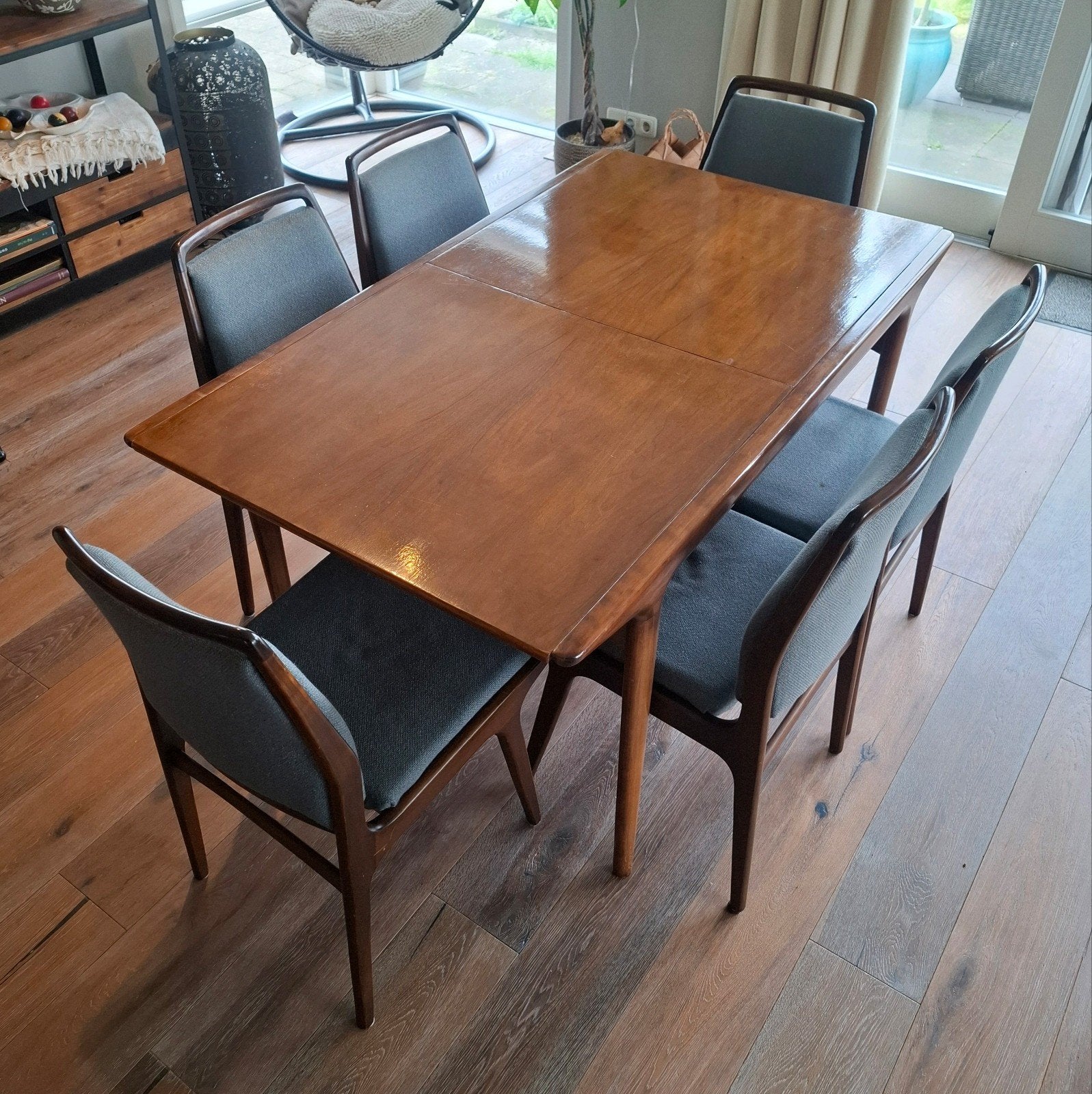 Eettafel Johannes Andersen Design, Huis en Inrichting, Ophalen, Gebruikt, Glas, 50 tot 100 cm