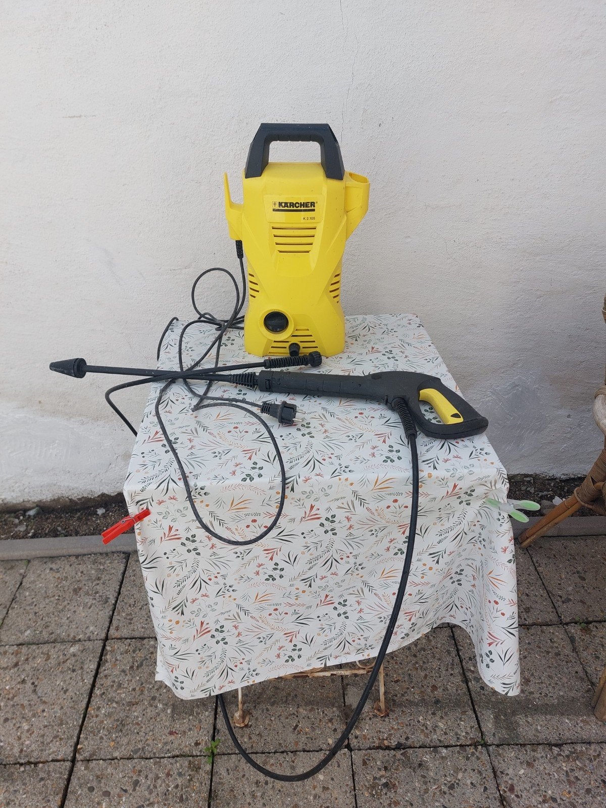 Kärcher K 2.105 hogedrukreiniger compleet – 100 bar, Tuin en Terras, Ophalen, Gebruikt, Elektrisch, Karcher terras reiniger