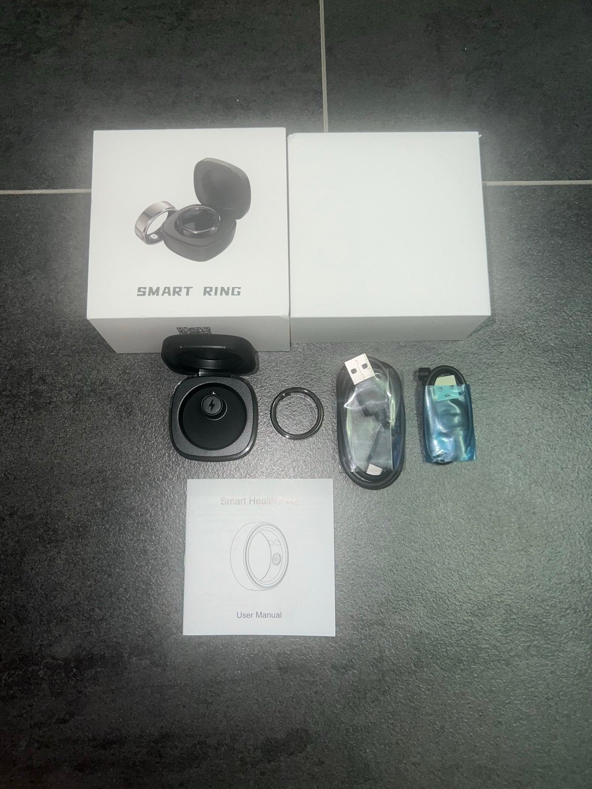 Smart Ring - Slimme Gezondheidsring, 18 tot 19, Kunststof, Zwart, Ophalen of Verzenden