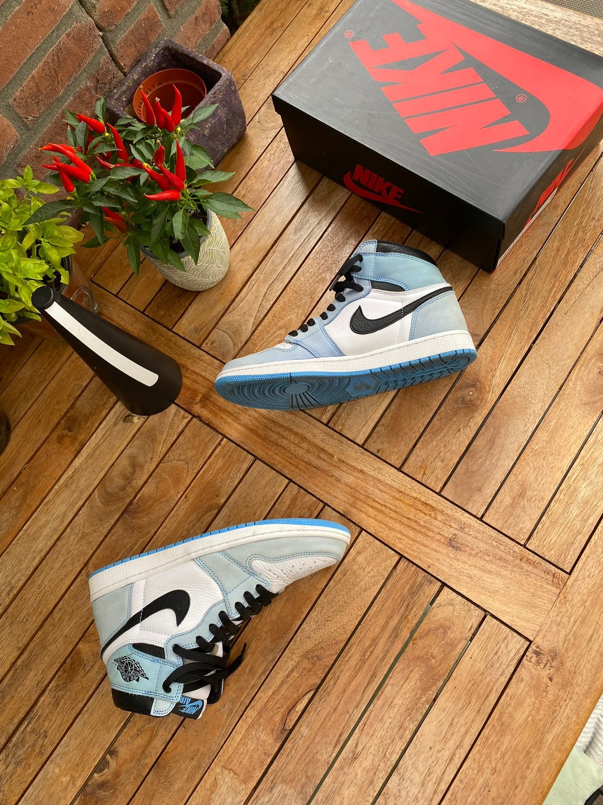 Air Jordan 1 University blue 45 (US 11), Kleding | Heren, Schoenen, Ophalen of Verzenden, Gedragen, Blauw