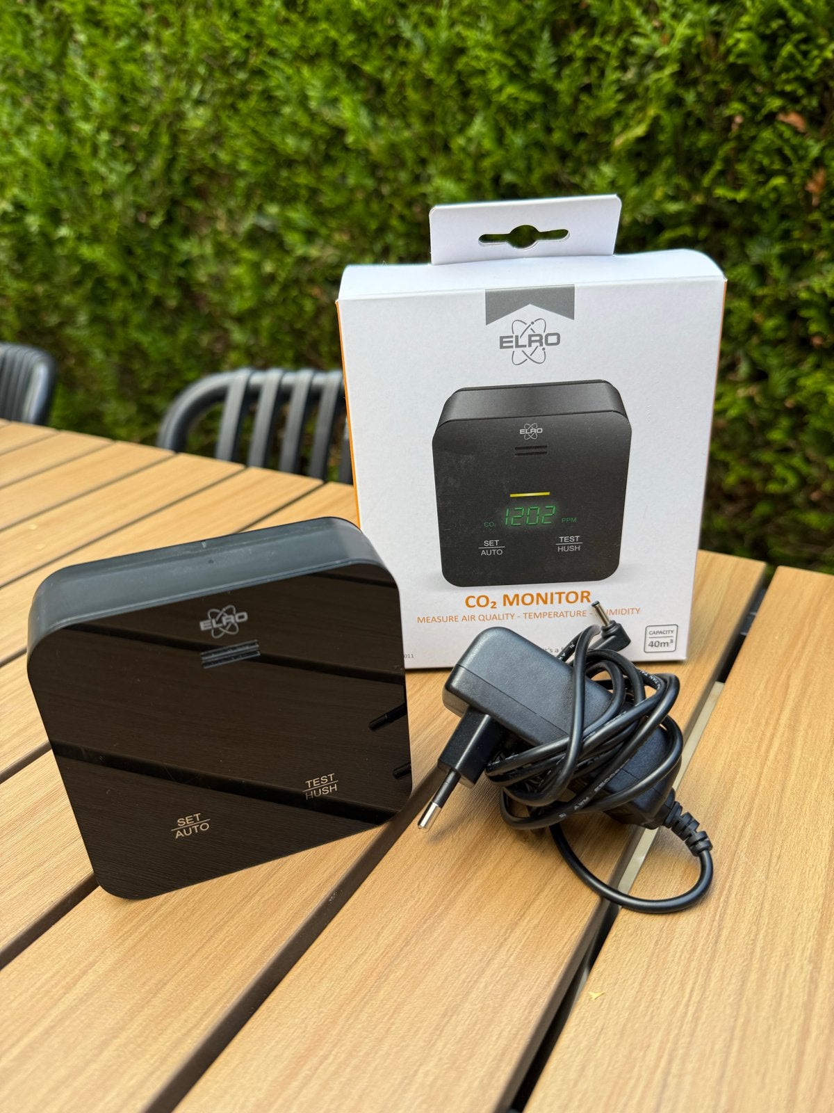 ELRO CO2 Monitor - Meet luchtkwaliteit, temperatuur & vochti, Verzenden, Overige typen, Zo goed als nieuw, Digitaal