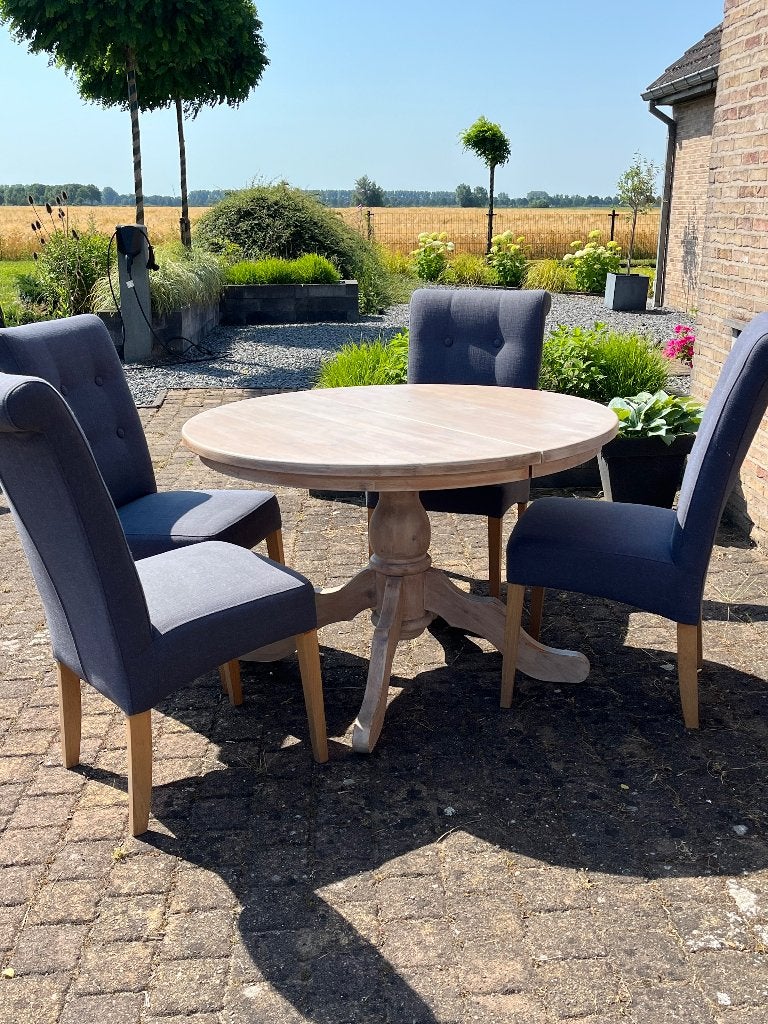 Eettafel met stoelen, Ophalen, Gebruikt, Rond, Vier personen