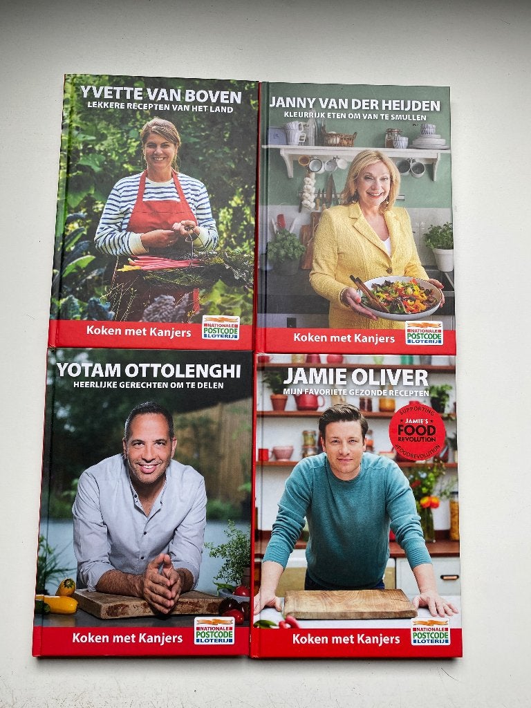 4 nieuwe kookboeken van Postcode Loterij, Ophalen of Verzenden, Nieuw