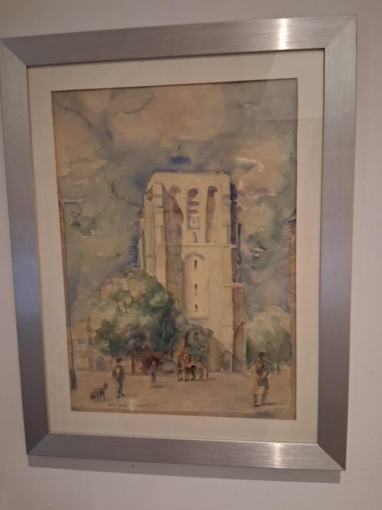 Prachtige aquarel uit 1944 Arie Gaeij, Ophalen of Verzenden