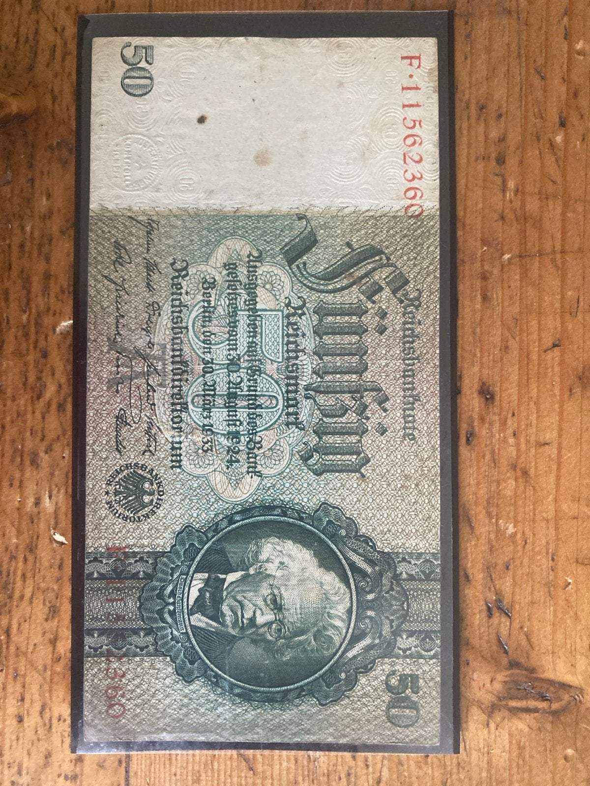 50 Reichsmark biljet uit 1933 - Duitsland, Ophalen of Verzenden, Duitsland, Los biljet