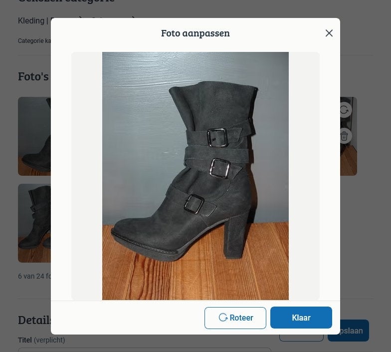 Unisa leer laarsjes, laarzen booties met gespjes maat 37