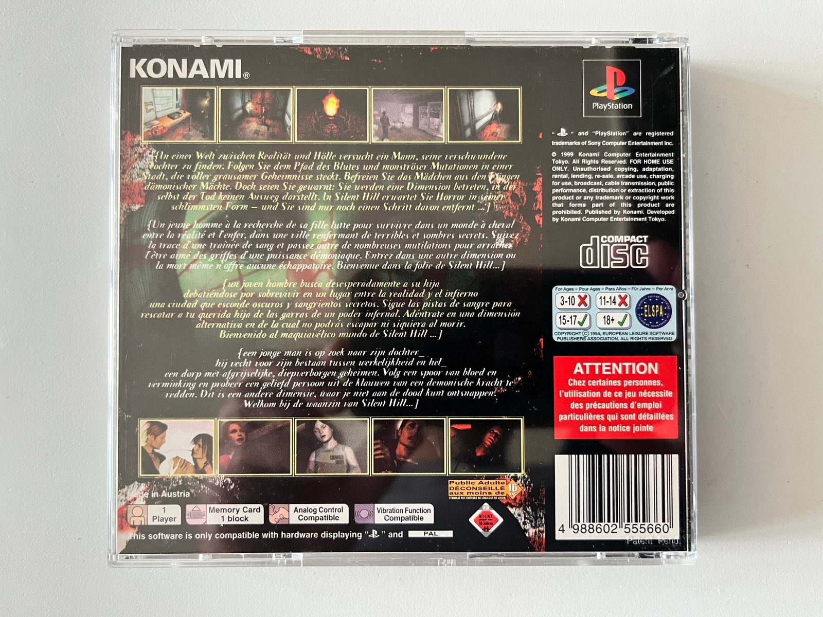 Silent Hill (PAL) PlayStation 1 PS1 - nieuw, Spelcomputers en Games, Avontuur en Actie, S, Vanaf 18 jaar, 1 speler