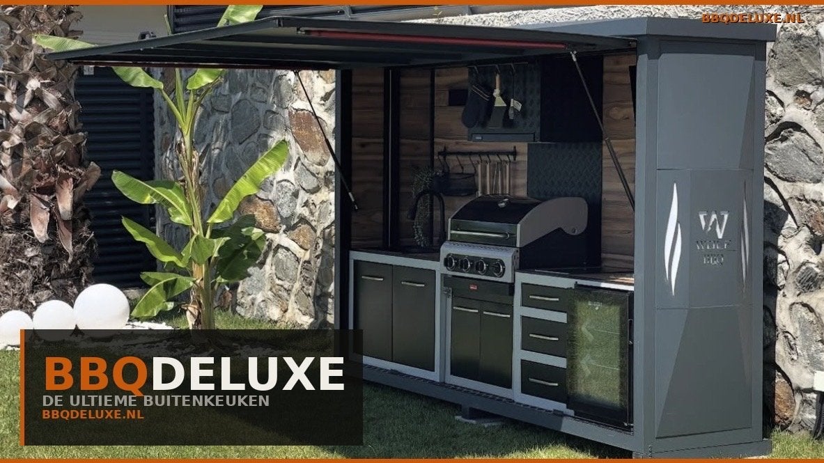 Luxe Opklapbare BBQ Buitenkeuken - Volledig Uitgerust, Verzenden, Nieuw, Gas, Vrijstaand