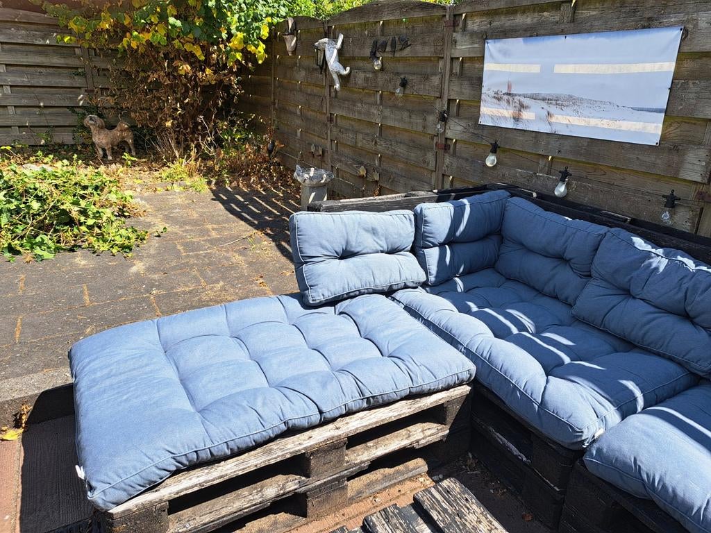 Madison Palletkussens blauw, Tuin en Terras, Ophalen, Gebruikt