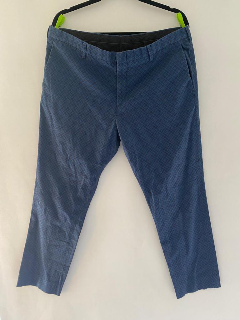 Paul Smith pantalon – blauw patroon – maat L / W38 (EU 52), Ophalen of Verzenden, Gedragen, Maat 52/54 (L), Blauw