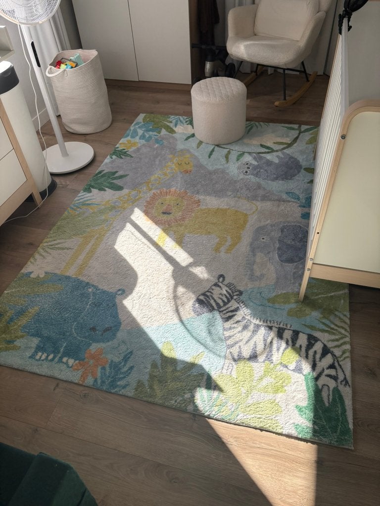 Jungle Leeuw Multicolor Kids Rug, Ophalen, Gebruikt, 150 tot 200 cm, 200 cm of meer