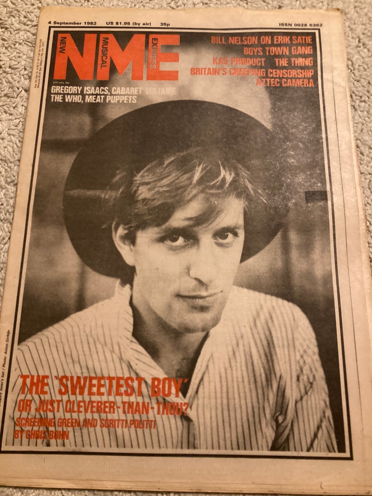 NME 1982 AZTEC CAMERA Erik Satie KAS Scritti Politti, Ophalen of Verzenden, Gelezen, Muziek, Film of Tv