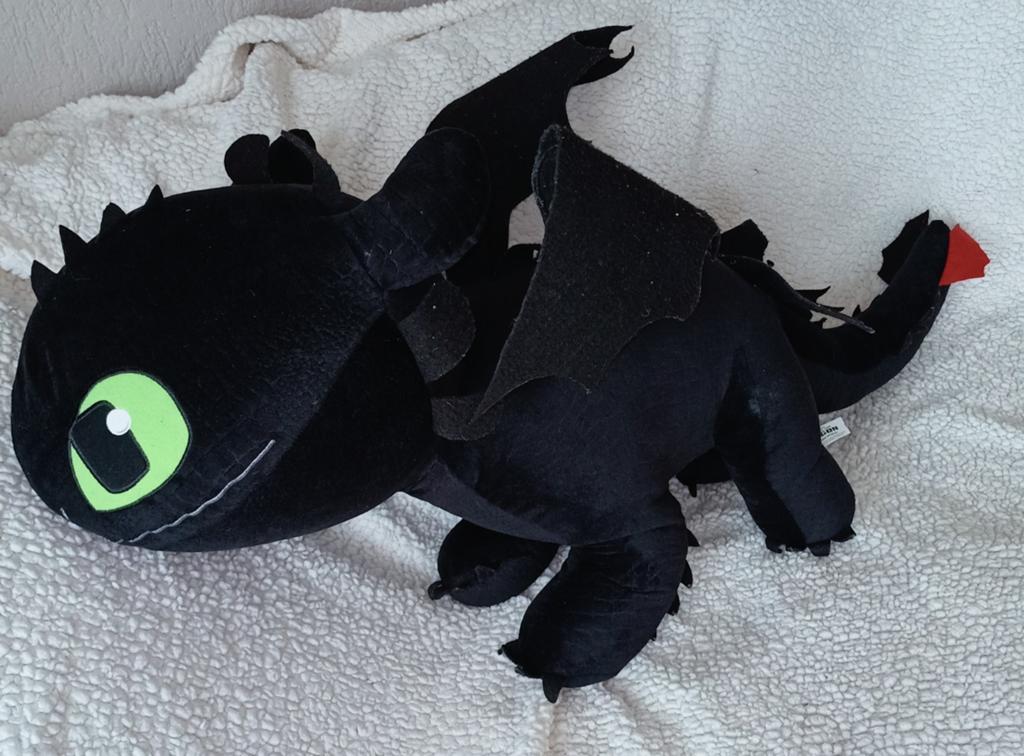 Toothless / tandloos, how to train your dragen. 1 meter., Gebruikt, Overige merken, Overige karakters, Overige typen