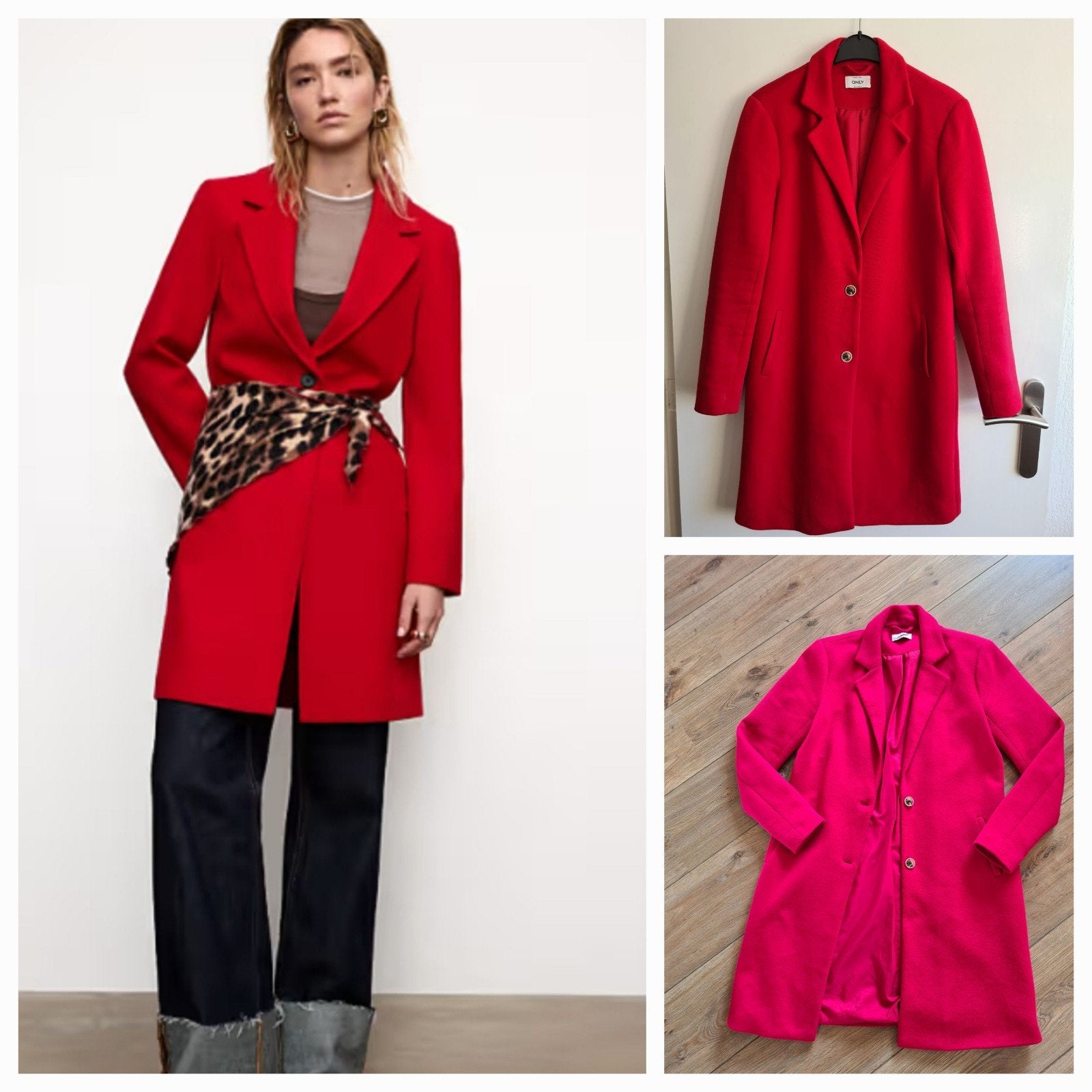 Rode lange blazer / zomer jas van Only
Maat M, Ophalen of Verzenden, Zo goed als nieuw, Maat 38/40 (M), Rood
