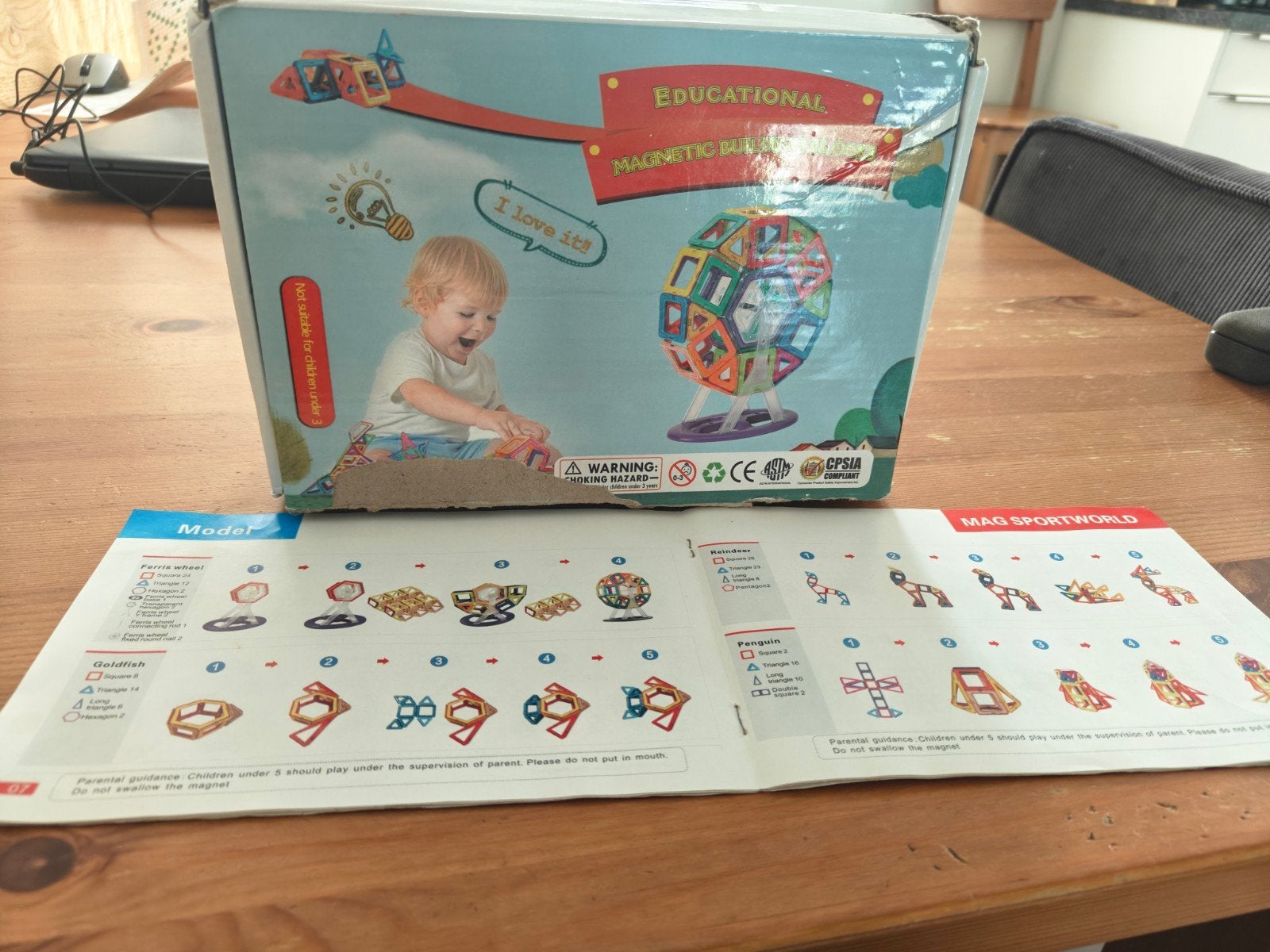 Magnetisch Bouwspeelgoed Educatief Bouwblokken Set, Ophalen, Zo goed als nieuw, Overige merken
